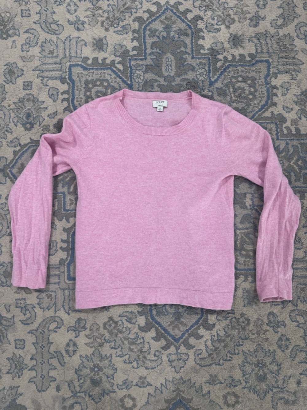 J. Crew Pink Teddie Crewneck Sweater